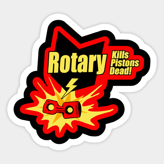 Rotary Mazda Piston Killer Sticker by Alexventura